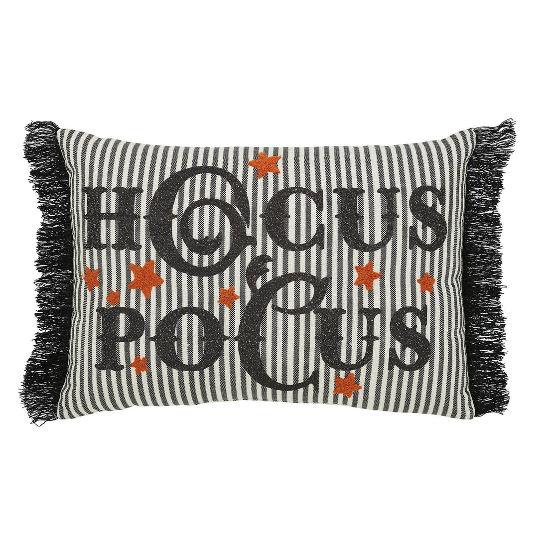 Hocus Pocus Fringed Decorative Accent Lumbar Throw Pillow, 14x20