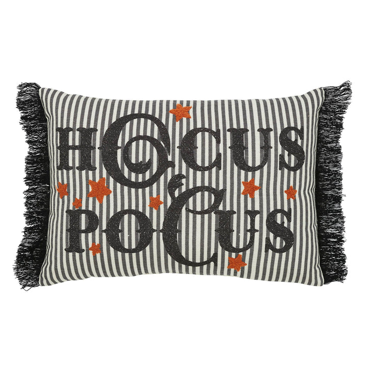 Hocus Pocus Fringed Decorative Accent Lumbar Throw Pillow, 14x20