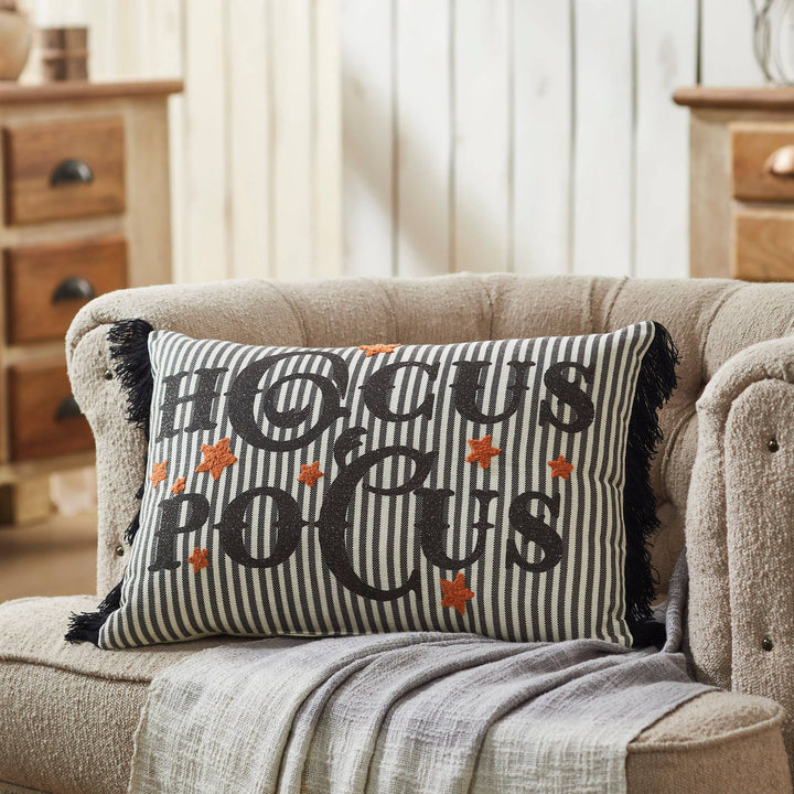 Hocus Pocus Fringed Decorative Accent Lumbar Throw Pillow, 14x20