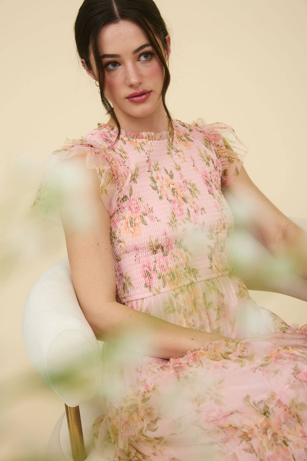 Floral Smocked Ruffle Tiered Maxi Dress