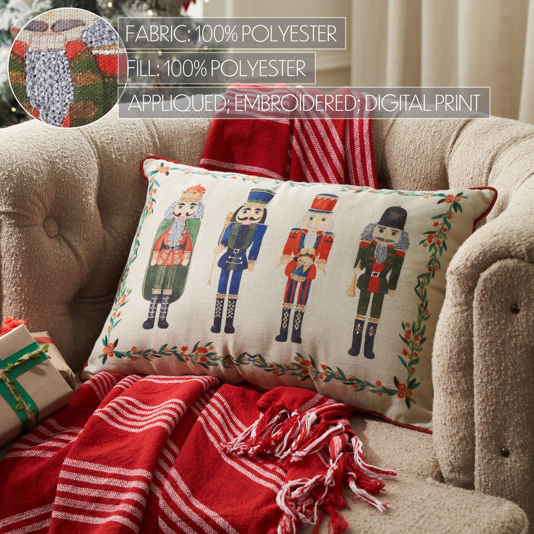Traditional Nutcracker Pillow 14x20