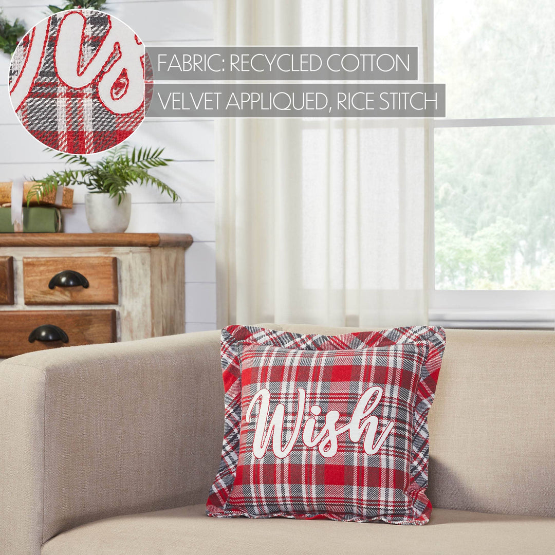 Gregor Plaid Wish Pillow 12x12