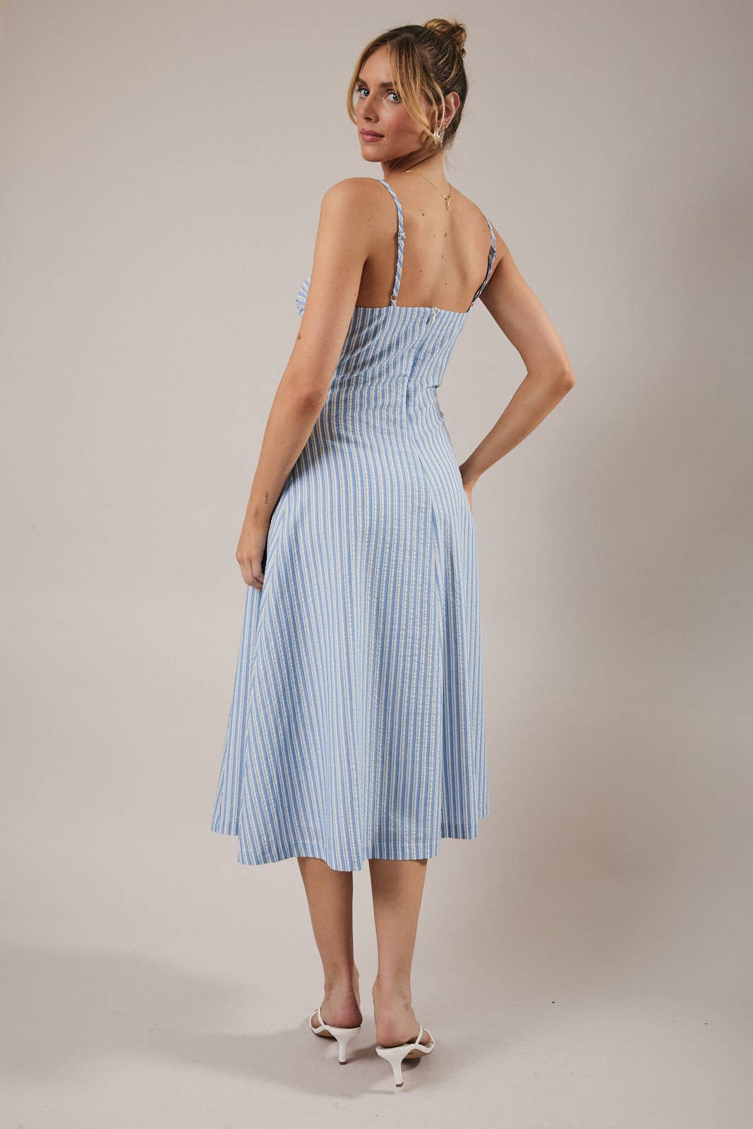Blue Stripe Midi Dress