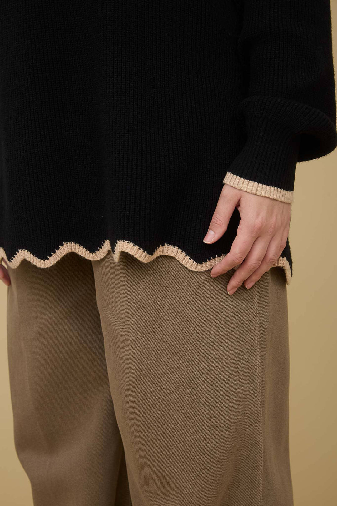 Scallop Trim Sweater
