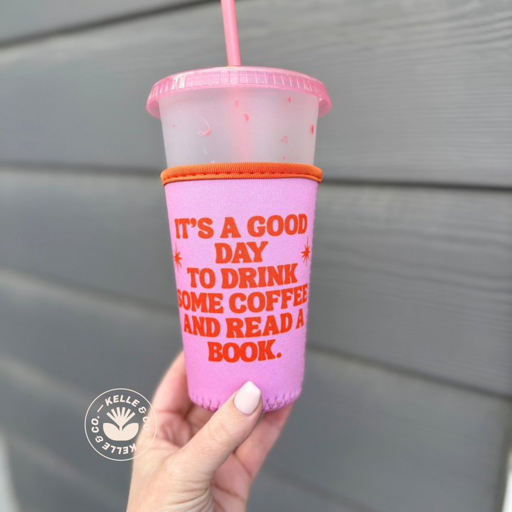 Read books drink Coffee Sleeve | Reuseable Cup sleeve coffee