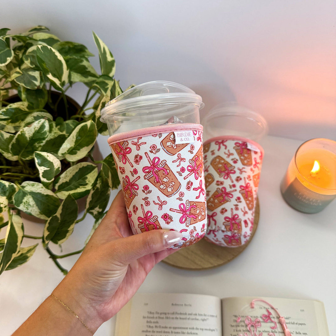 Coffee and Bows Iced Coffee Sleeve, Trendy Coffee Sleeve