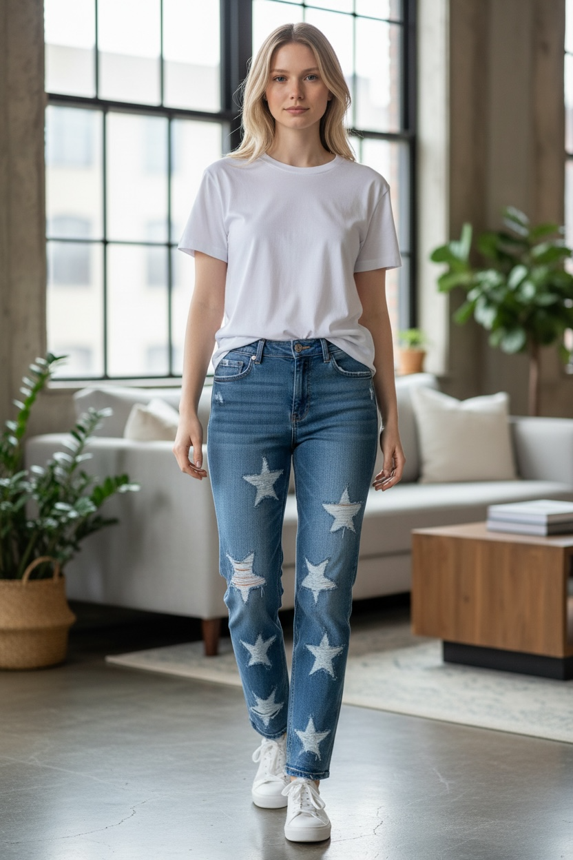 Judy Blue Magic Star 90’s Straight Jeans 🇺🇸✨