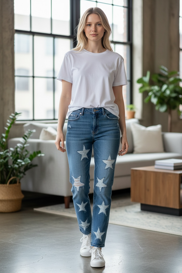 Judy Blue Magic Star 90’s Straight Jeans 🇺🇸✨