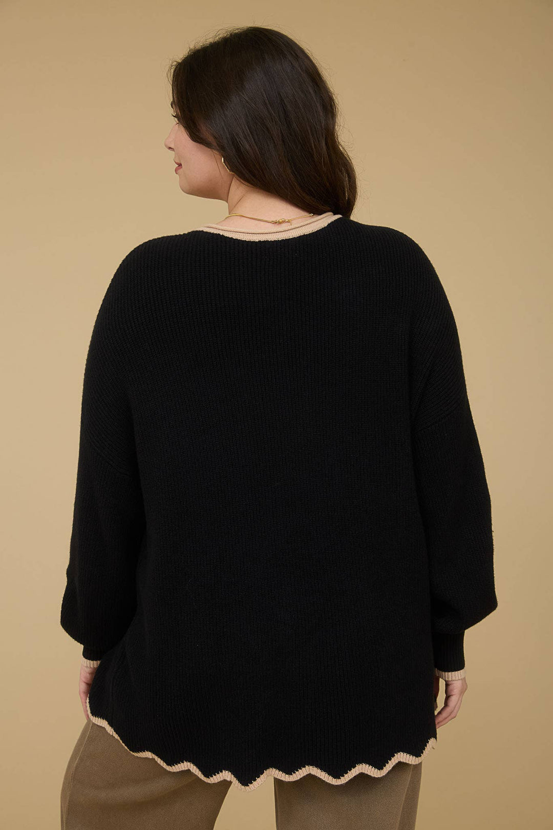 Scallop Trim Sweater