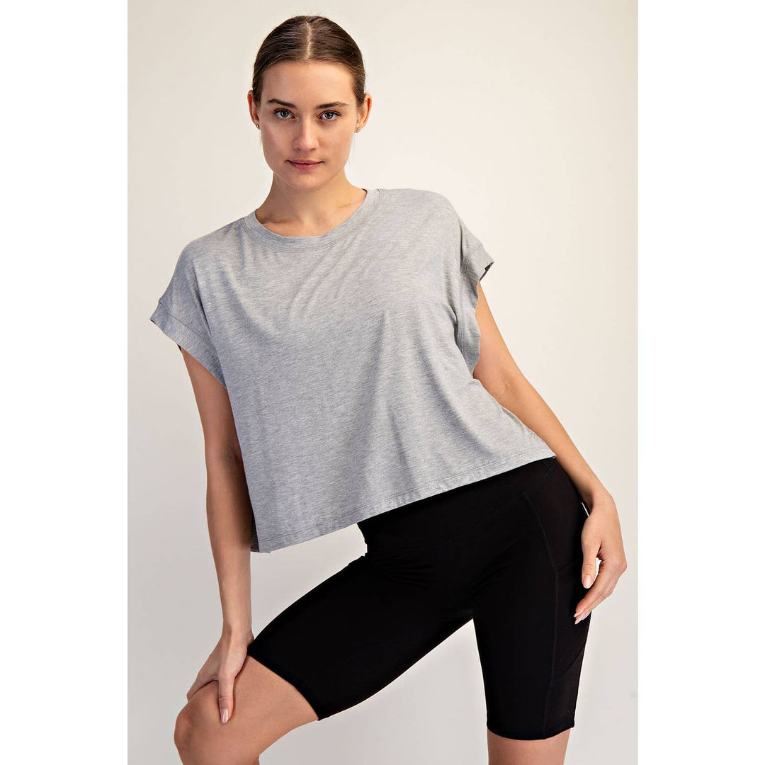 VISCOSE MODAL OPEN BACK TOP - BLACK