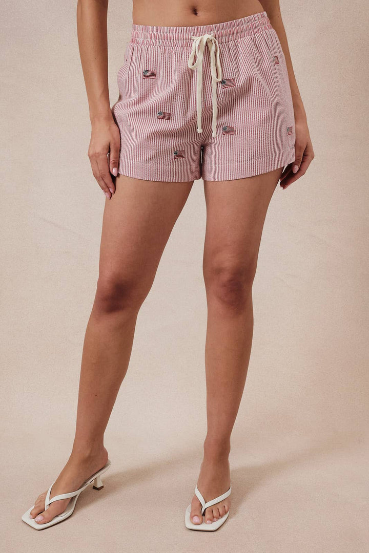 Stars &amp; Stripes Seersucker Shorts✨