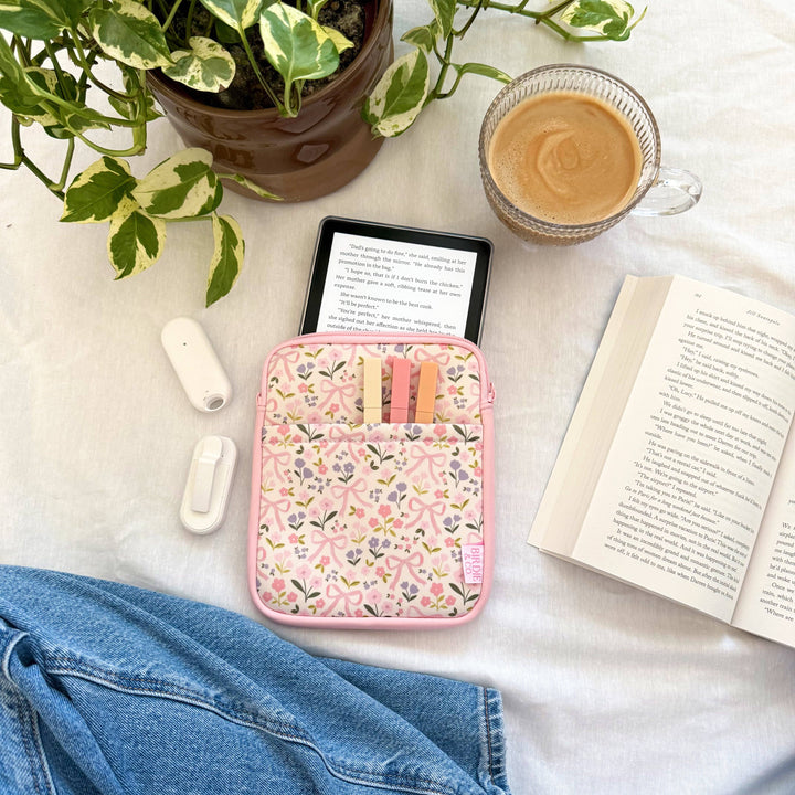 Coquette Bows &amp; Flower Kindle Sleeve, E-reader Sleeve