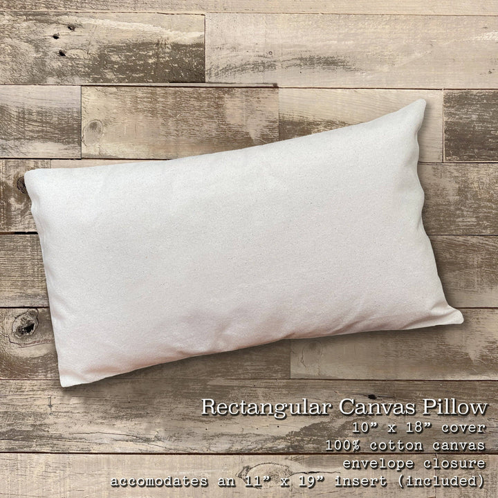 Life is Better at the Lake (Script Overlay) - 10 x 18 Rectangular Canvas Pillow