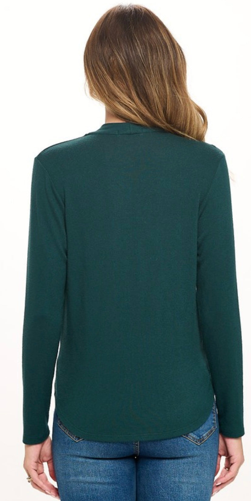 Long Sleeve Crossover Knit Top