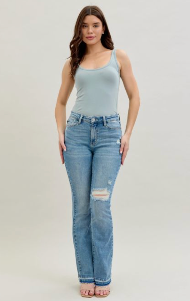 Judy Blue Mid Rise Released Hem