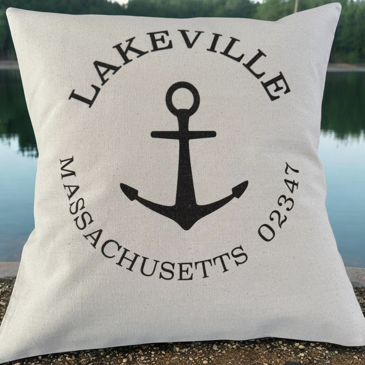 Lakeville Anchor - 18 X 18 Custom Square Canvas Pillow