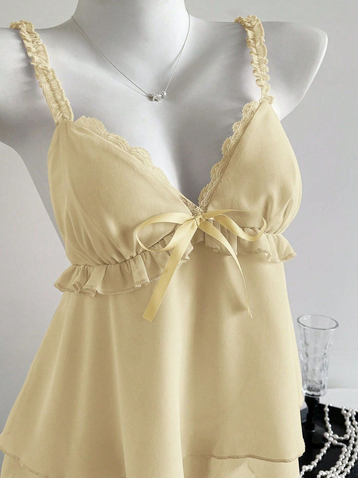 She Wild Lace Detail Layered Cami