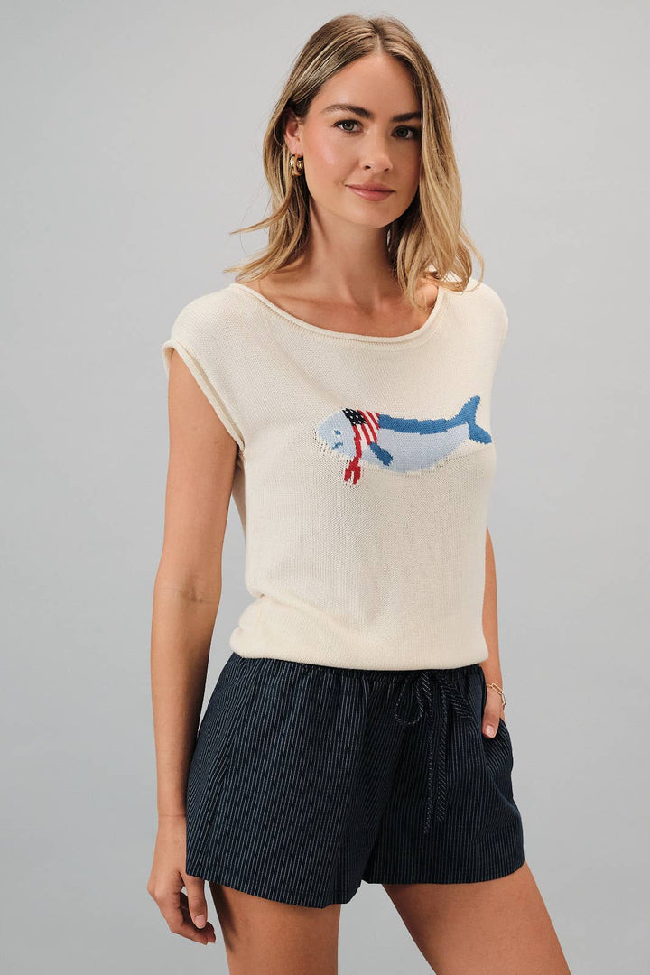 Red White &amp; Whale Sweater 🌊🇺🇸