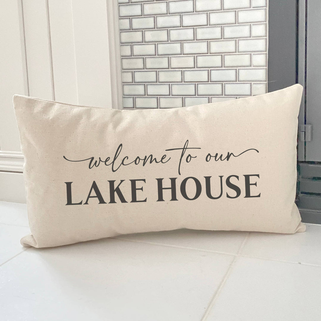 Welcome to our Lakehouse - 10 X 18 Rectangular Canvas Pillow