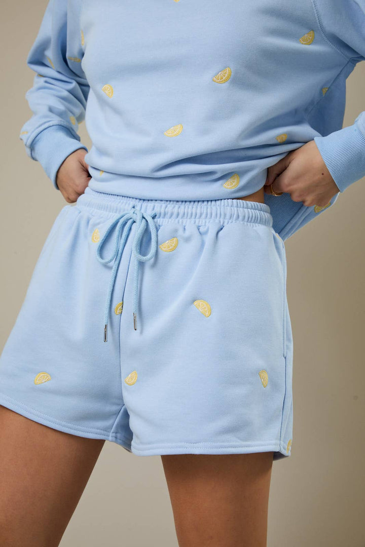 lemon love mid rise sweatshorts