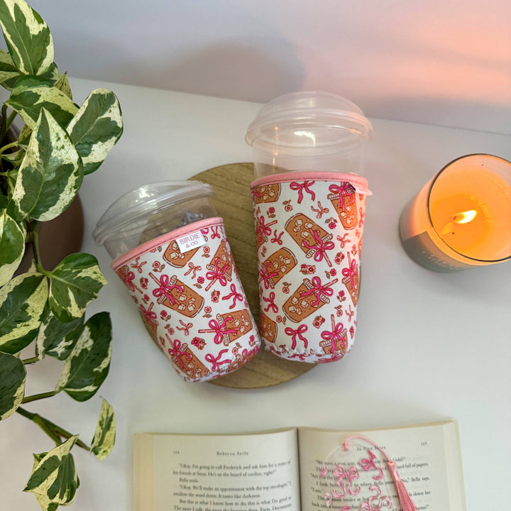 Coffee and Bows Iced Coffee Sleeve, Trendy Coffee Sleeve