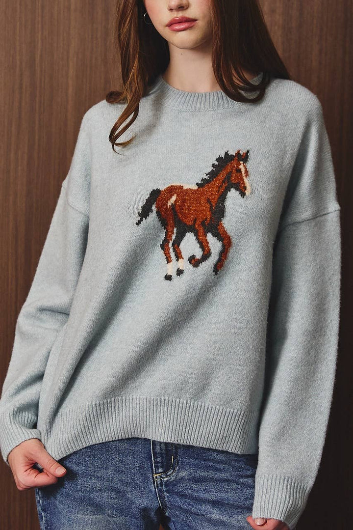 Running Wild Horse Sweater