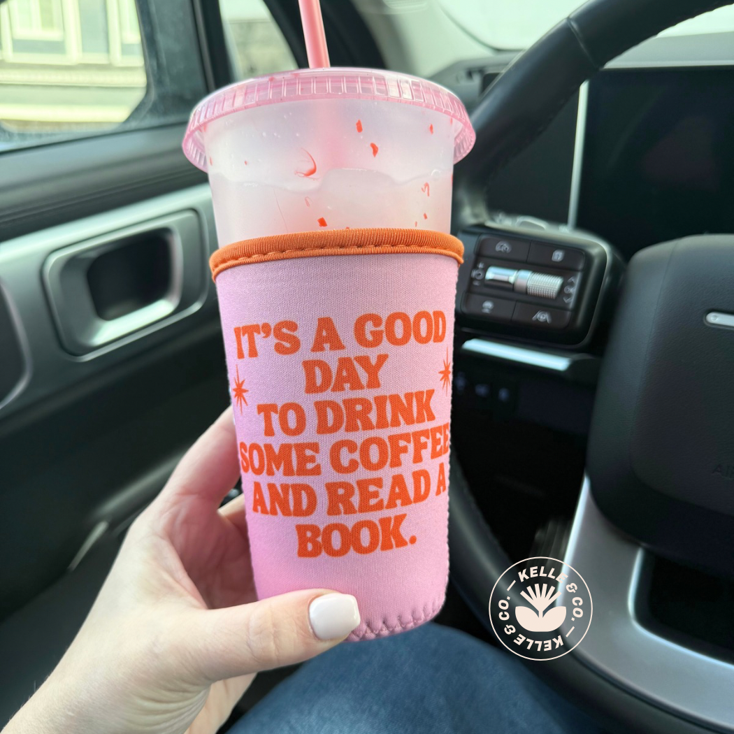 Read books drink Coffee Sleeve | Reuseable Cup sleeve coffee