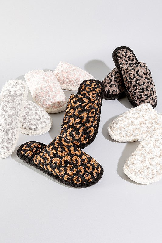 Winter Luxury Soft Leopard Pattern Slipper