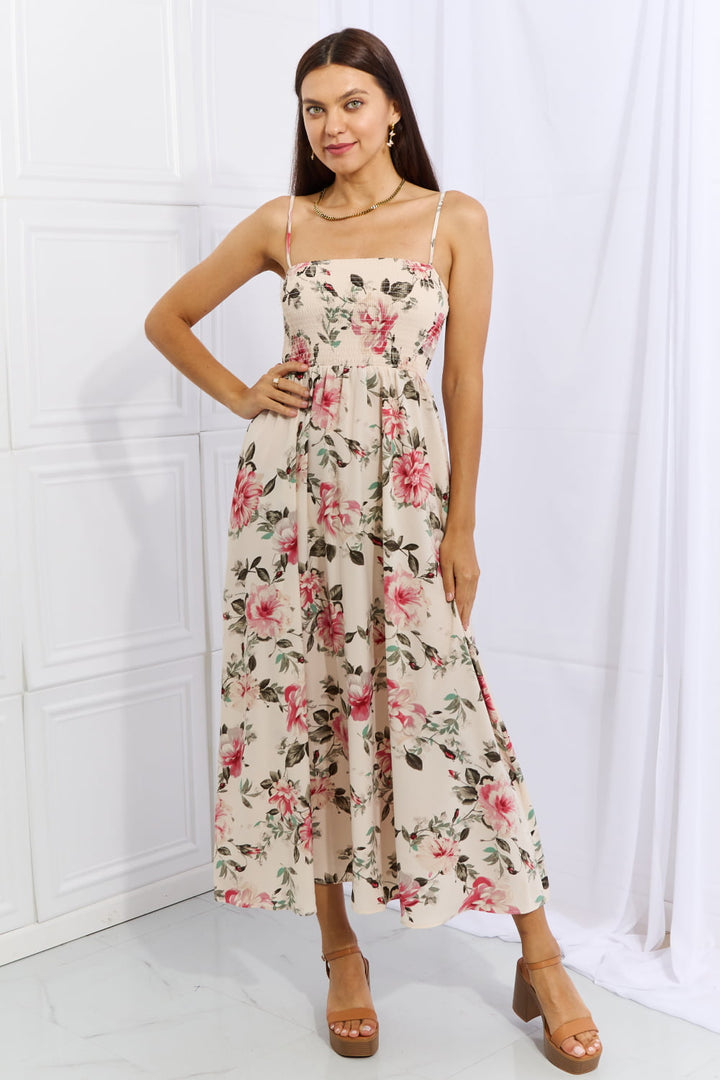 Hold Me Tight Sleevless Floral Maxi Dress